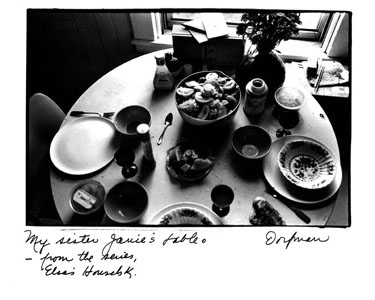 photo of breakfast table by Elsa Dorfman