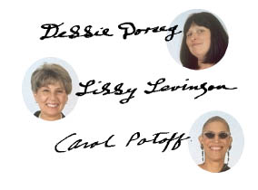 Cover Photos: Libby Levinson, Carol Potoff and Debbie Dorsey