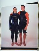 Wetsuit-clad couple
